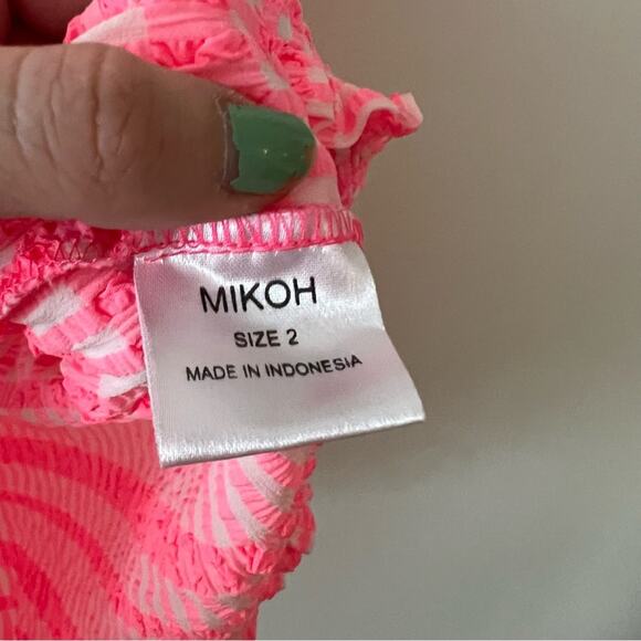 Mikoh Nami Mini Dress in Pink Textured Punch - Picture 10 of 10